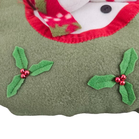St Nicholas Square Plush Snowman Couple Sleigh Holly Candy Cane Christmas Decor - Picture 6 of 10